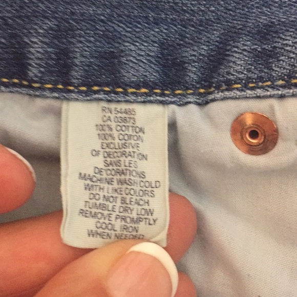 {American Eagle}Sz 4 Distressed JeanMiniSkirt - Picture 4 of 4